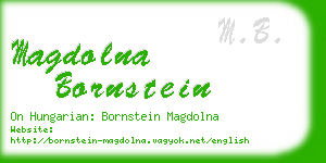 magdolna bornstein business card
